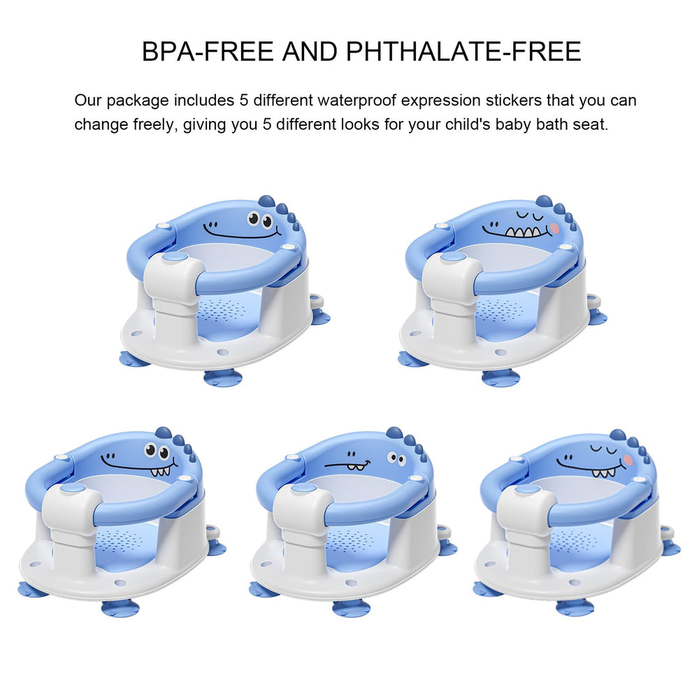 TPN Baby Bath Seat gray back view highlights ergonomic backrest for comfortable support.
