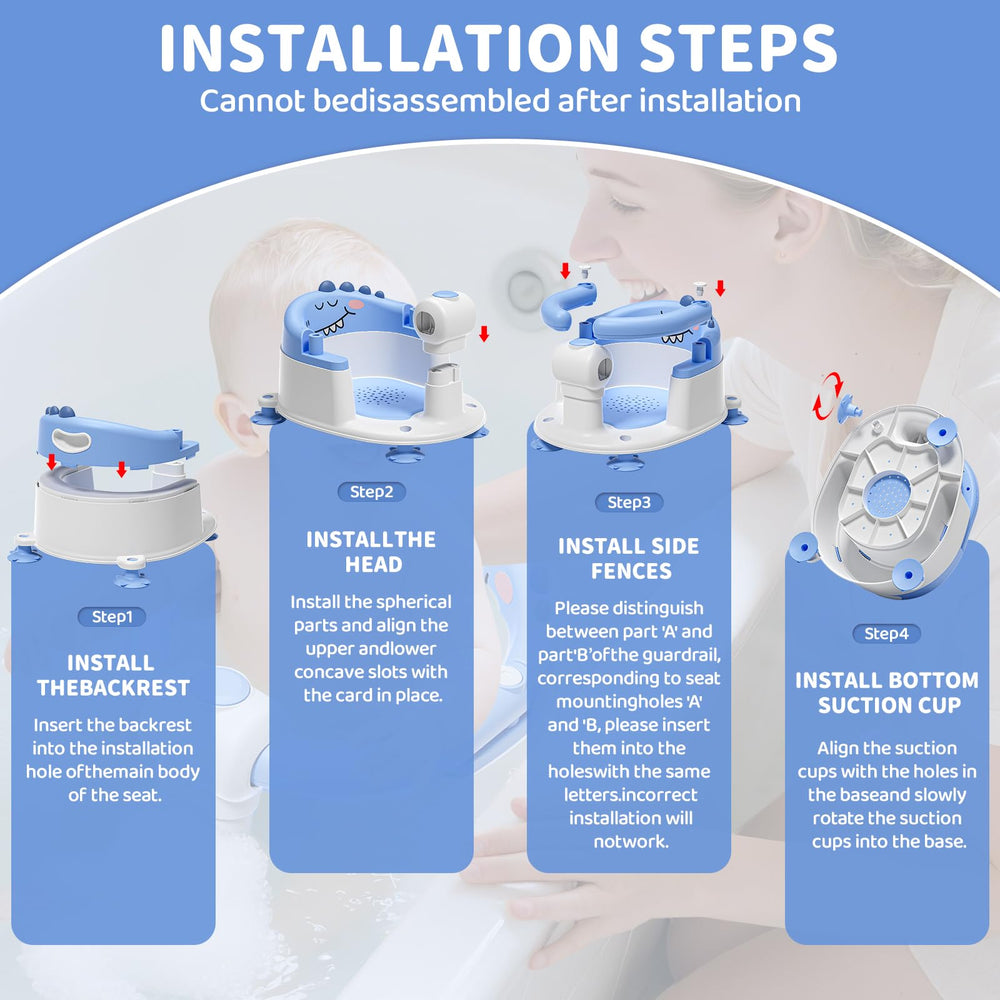 TPN Baby Bath Seat portable option makes bath time more convenient at home or away.