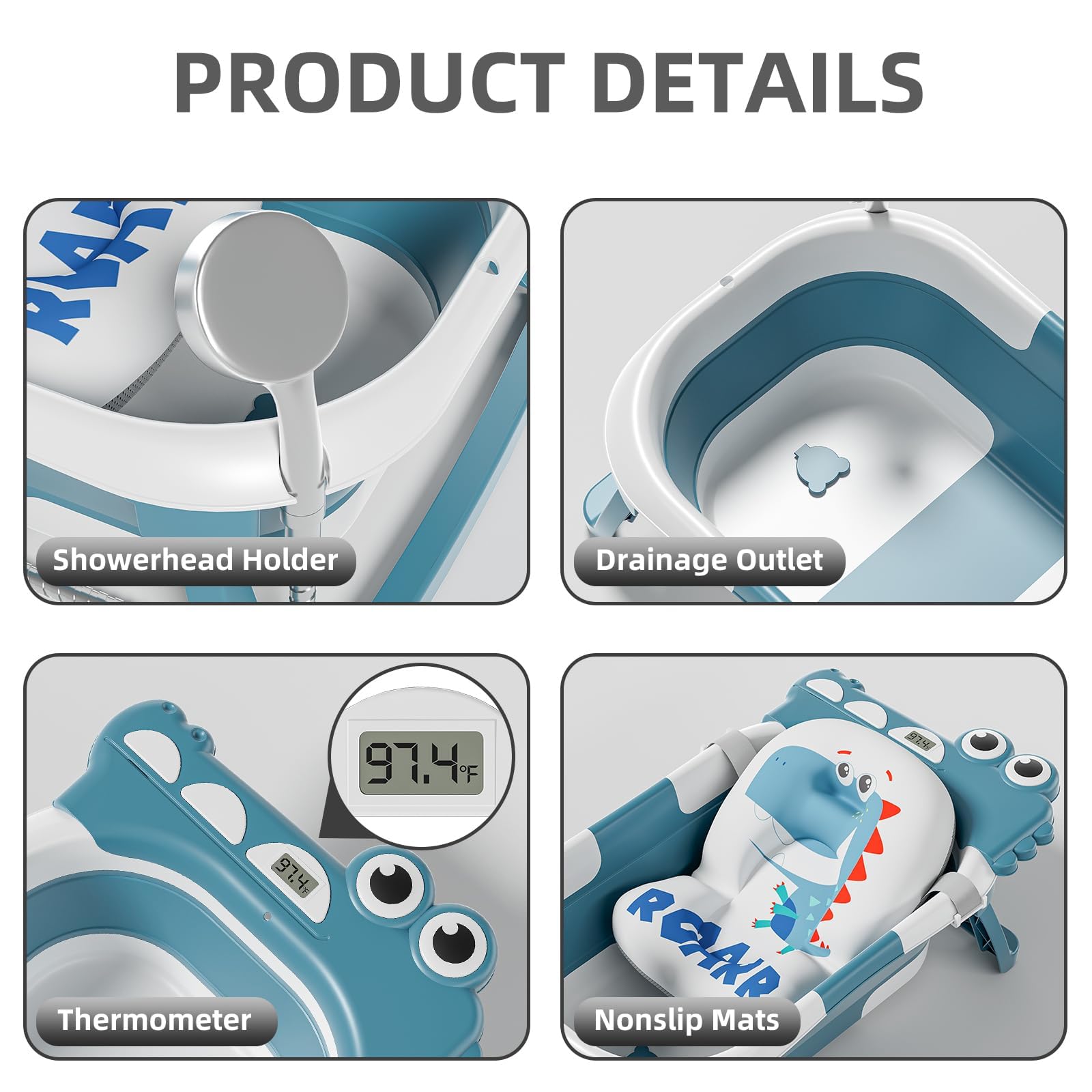 TPN collapsible baby bathtub BPA-free materials ensure safe bath time