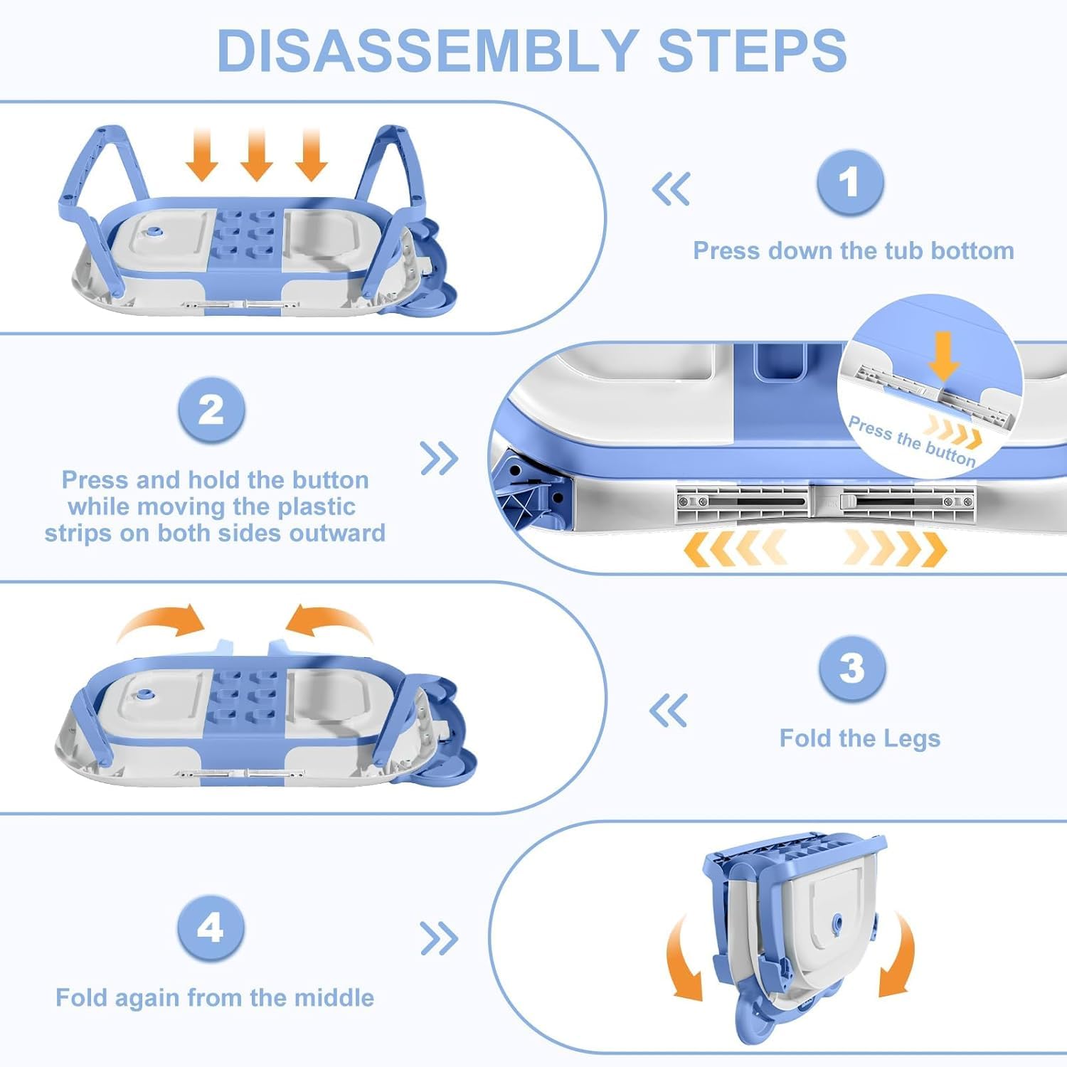 TPN collapsible baby bathtub BPA-free materials emphasize safe bath time
