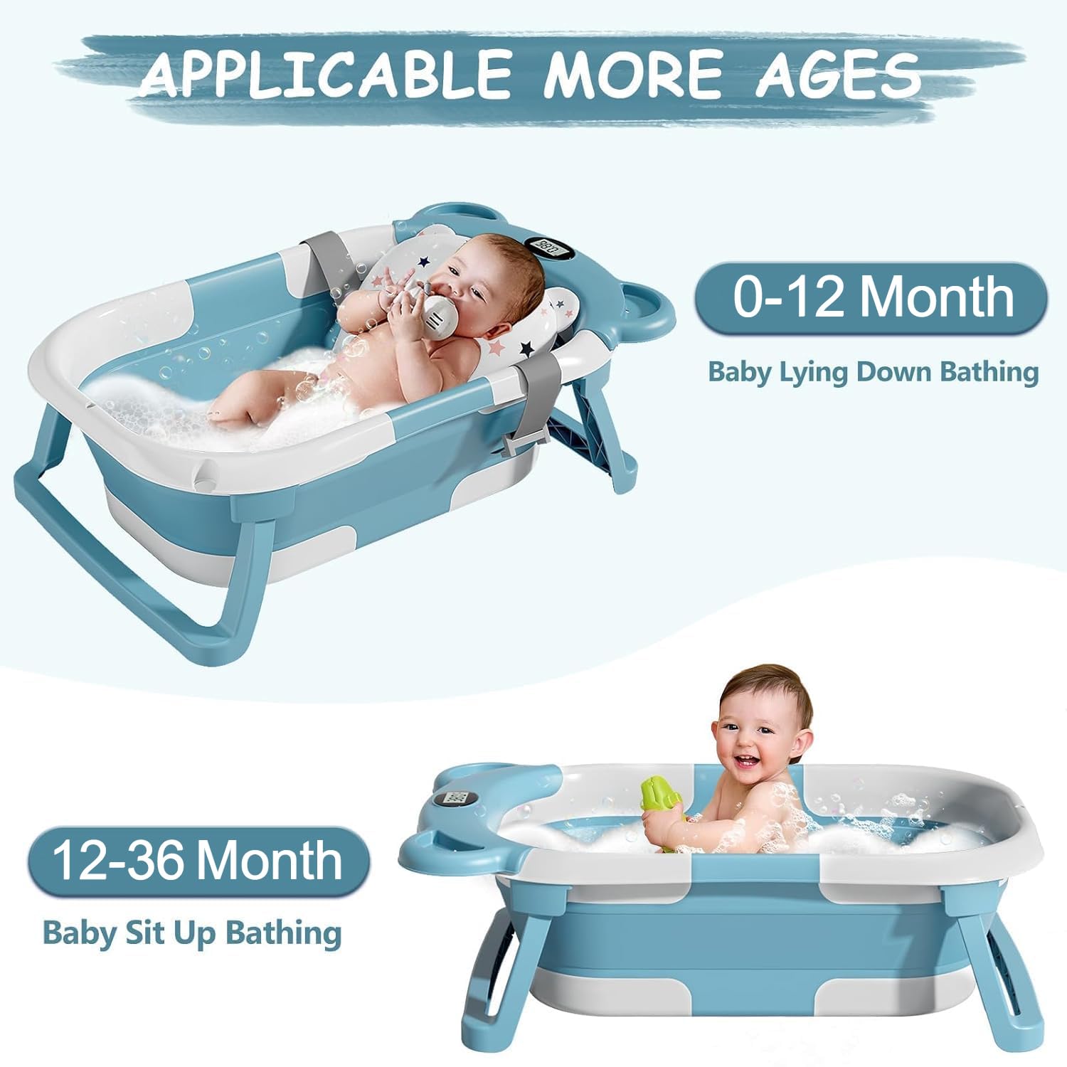 TPN baby bath cushion provides shock-absorbent support.