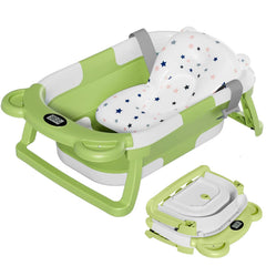 TPN collapsible baby bathtub folded for compact storage ideal for small spaces.