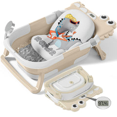 TPN collapsible baby bathtub folded compactly for easy storage and travel.