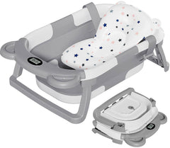 TPN collapsible baby bathtub folded for space-saving storage.
