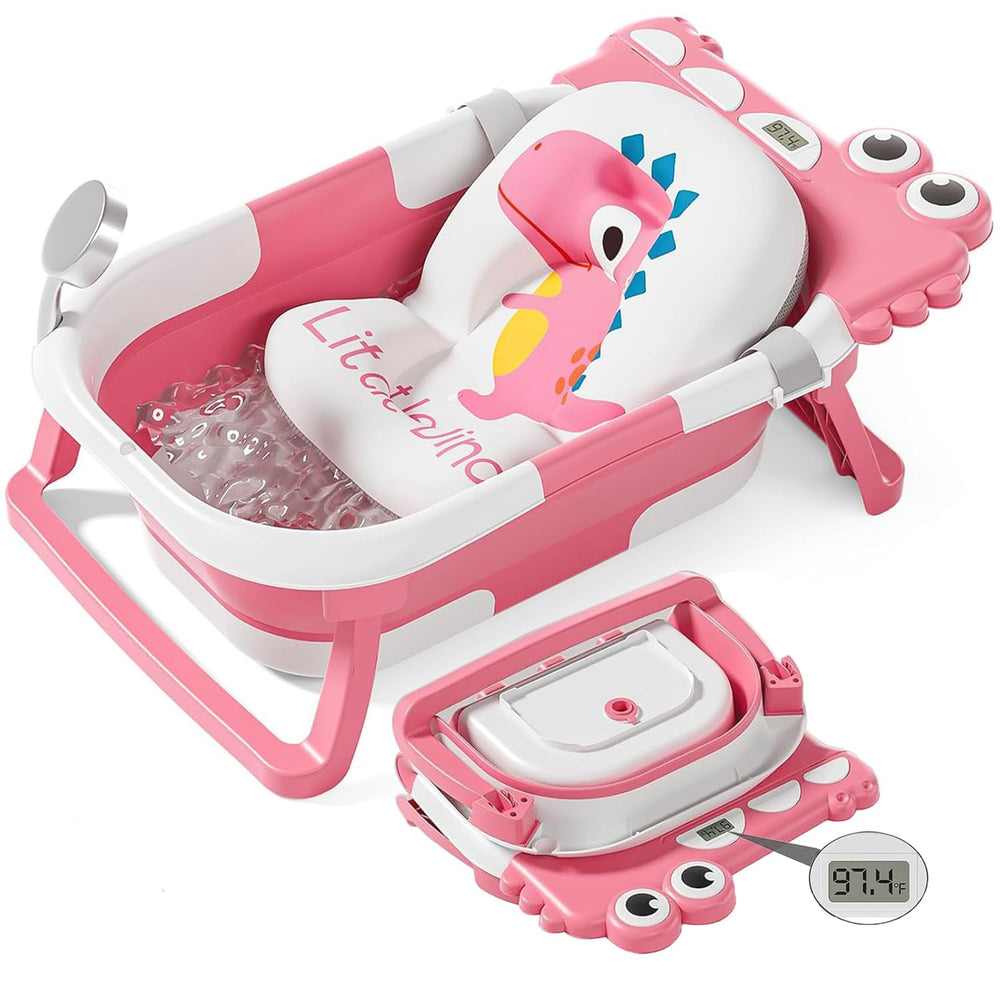 TPN collapsible baby bathtub folded view shows compact, travel-friendly storage