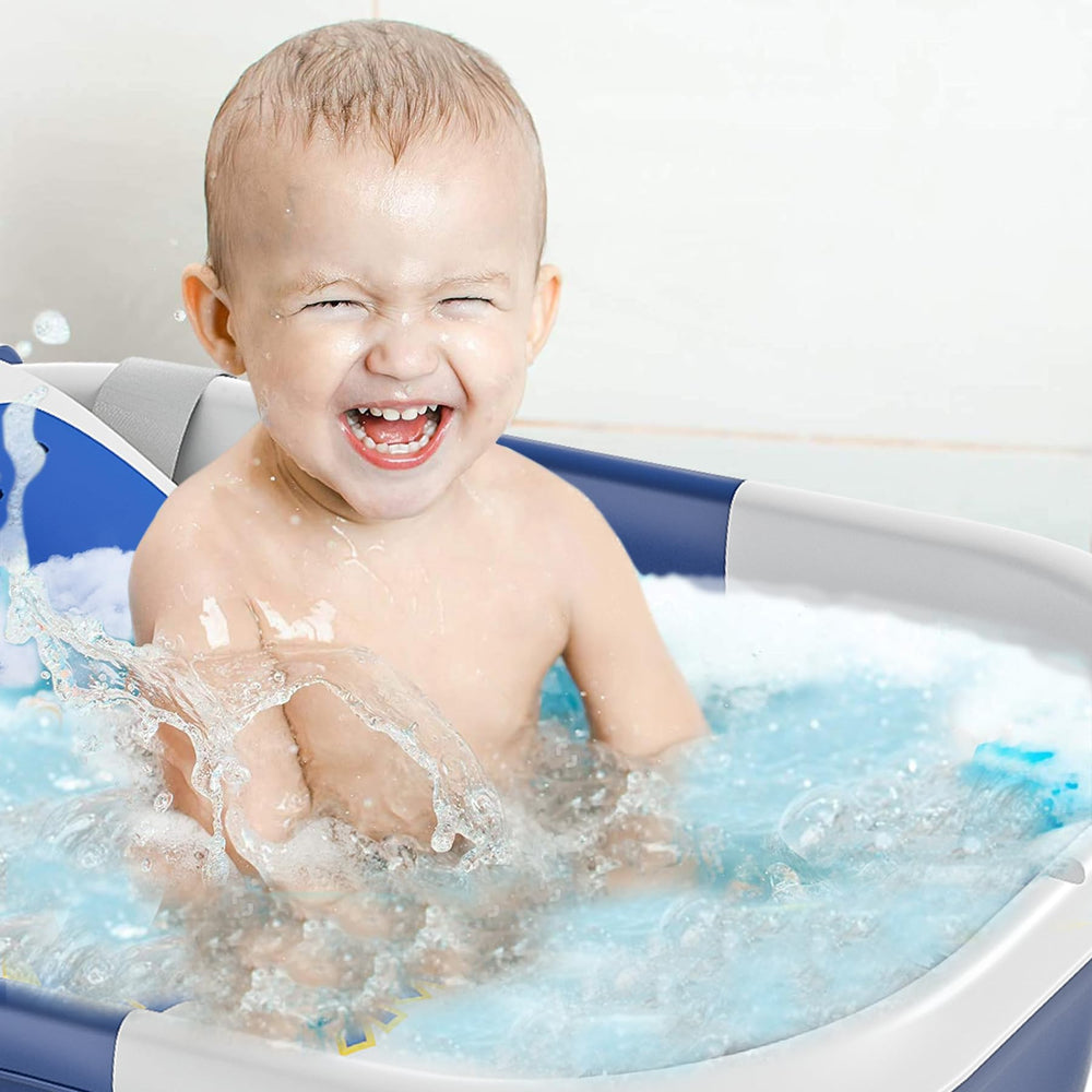 TPN collapsible baby bathtub grooves for hanging and quick drying