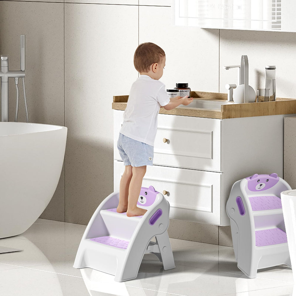 TPN foldable toddler stool folds compactly for easy storage in small homes.