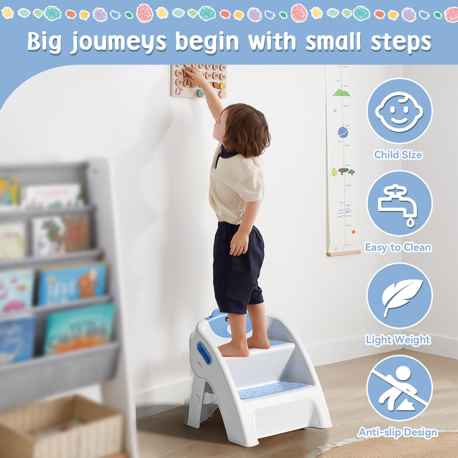 TPN anti-slip stool aiding potty-training sessions with secure stance.