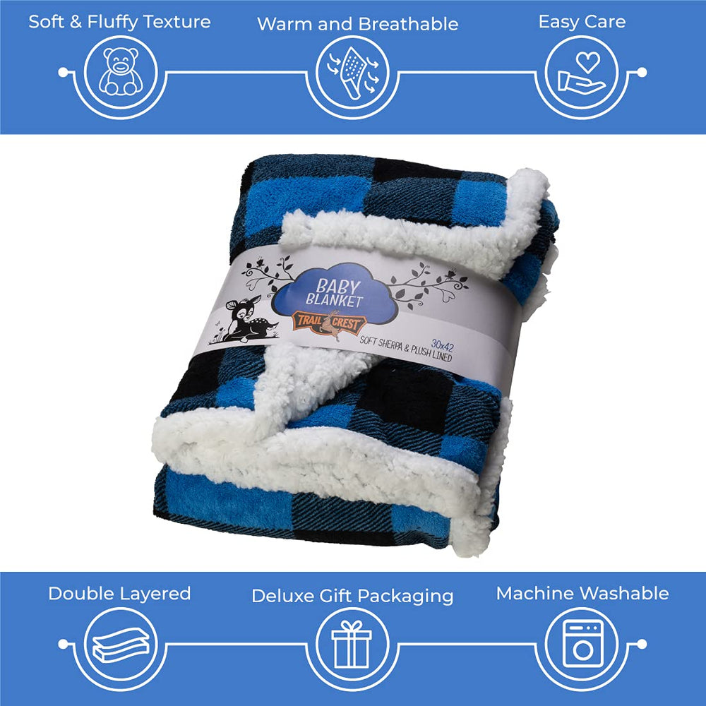 TrailCrest Plaid reversible design closeup highlights two cozy looks