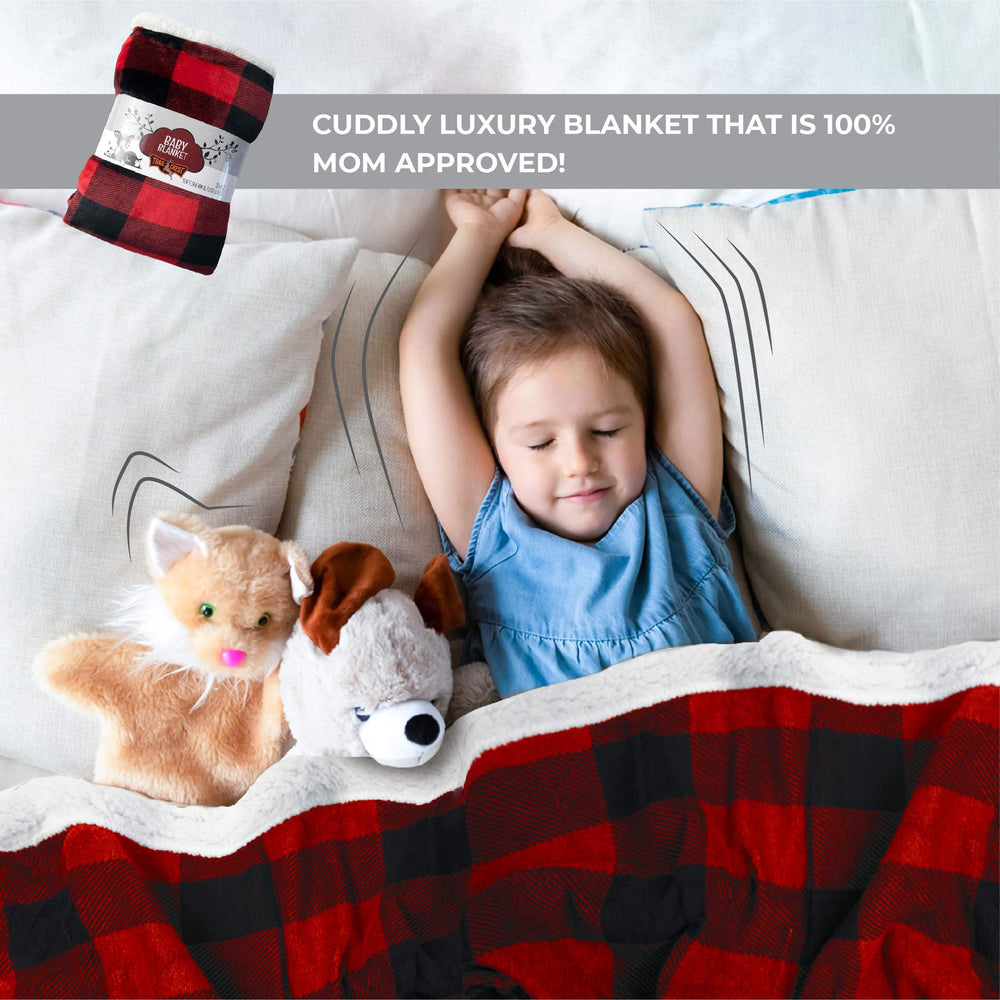 TrailCrest sherpa plaid blanket with reversible design for versatile styling.
