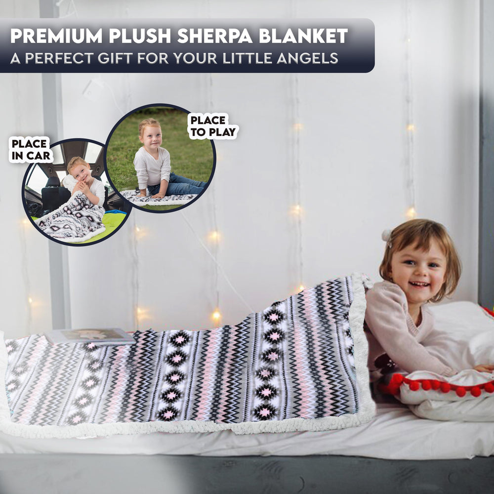 TrailCrest Cozy blanket used by a child during nap time