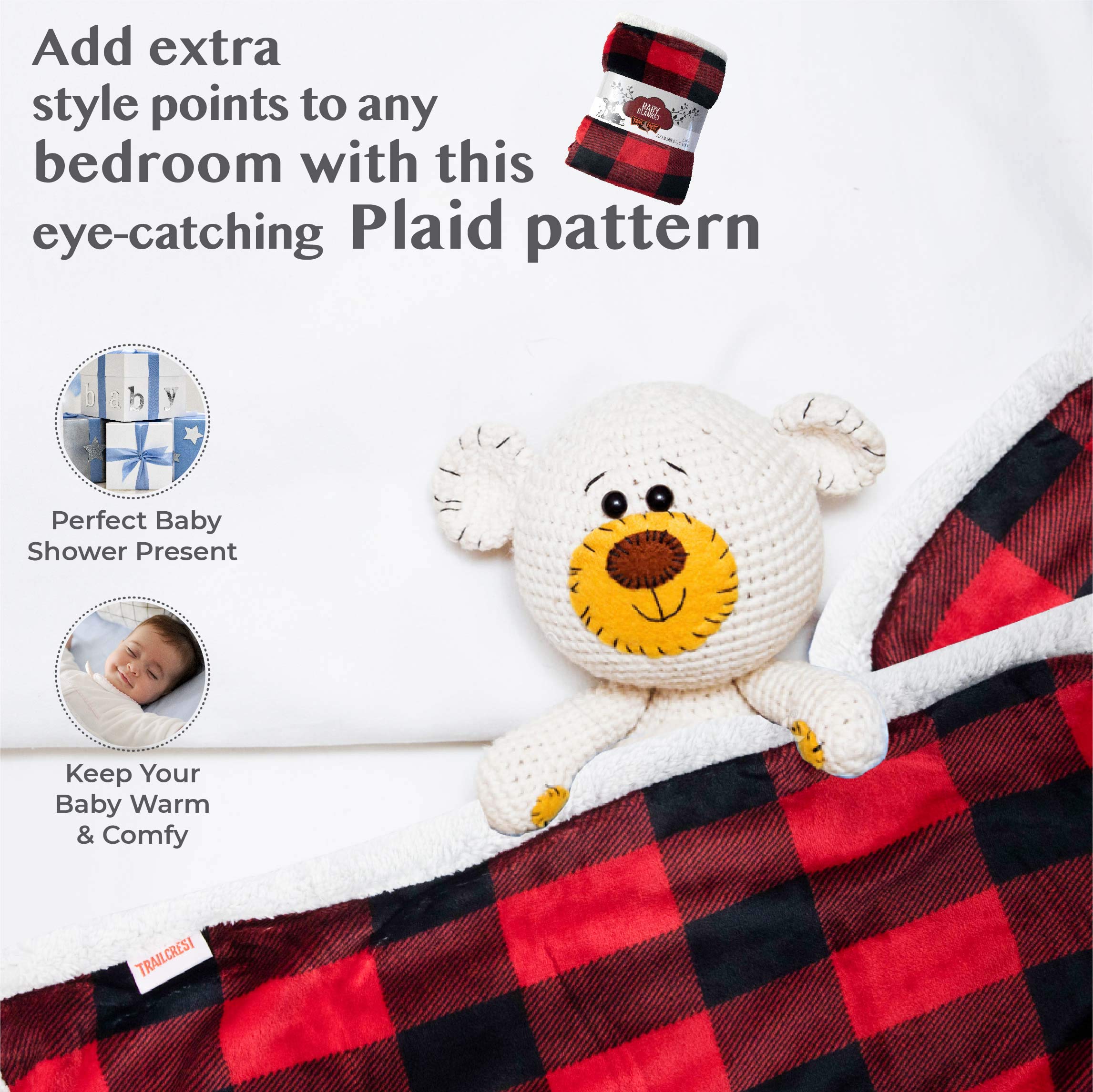 TrailCrest wide-size blanket offers extra warmth during chilly playtime.