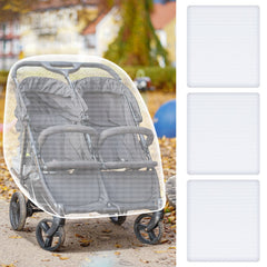 Tranqun double-stroller mosquito net provides protective coverage on trips against insects