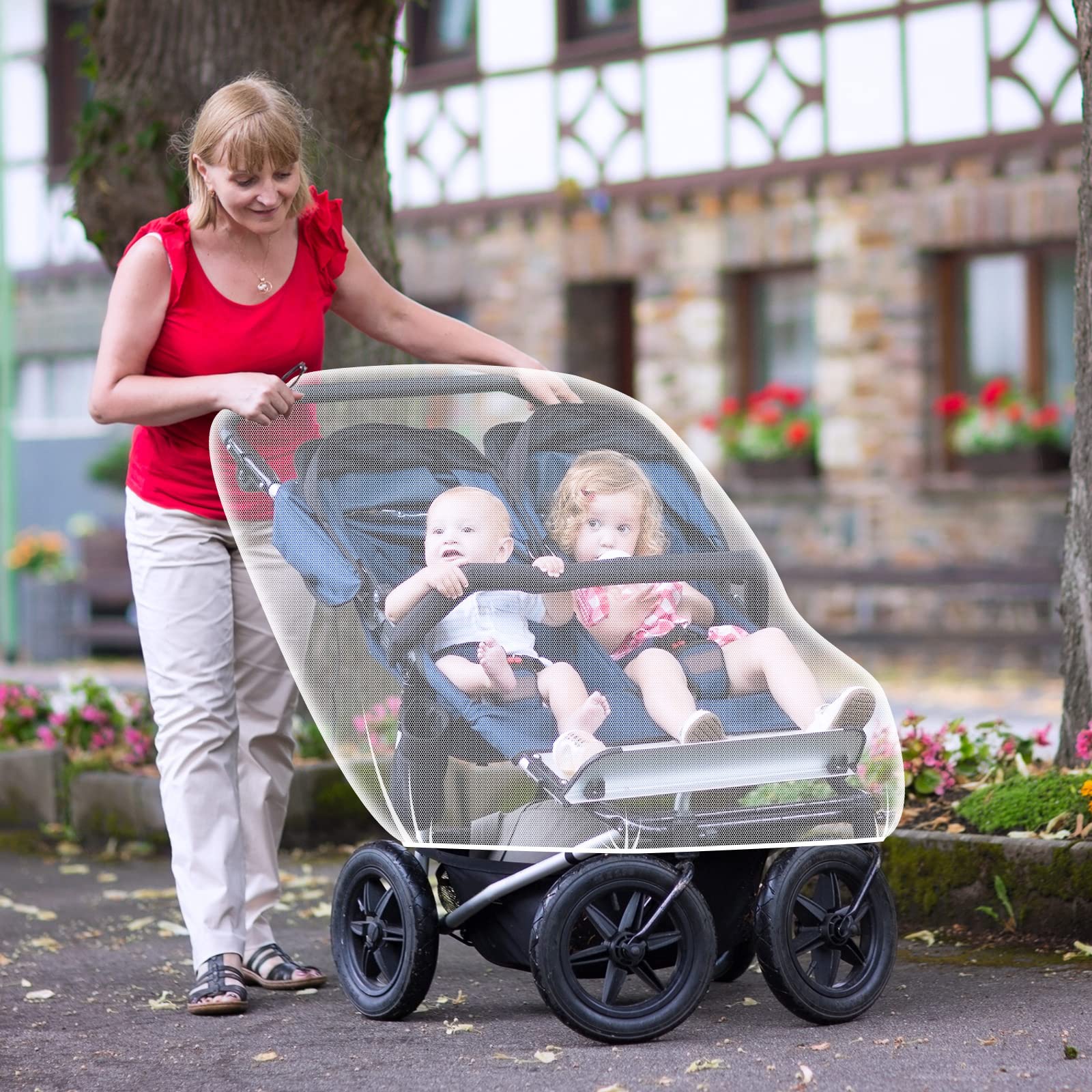 Tranqun washable mesh stroller net is durable for growing babies