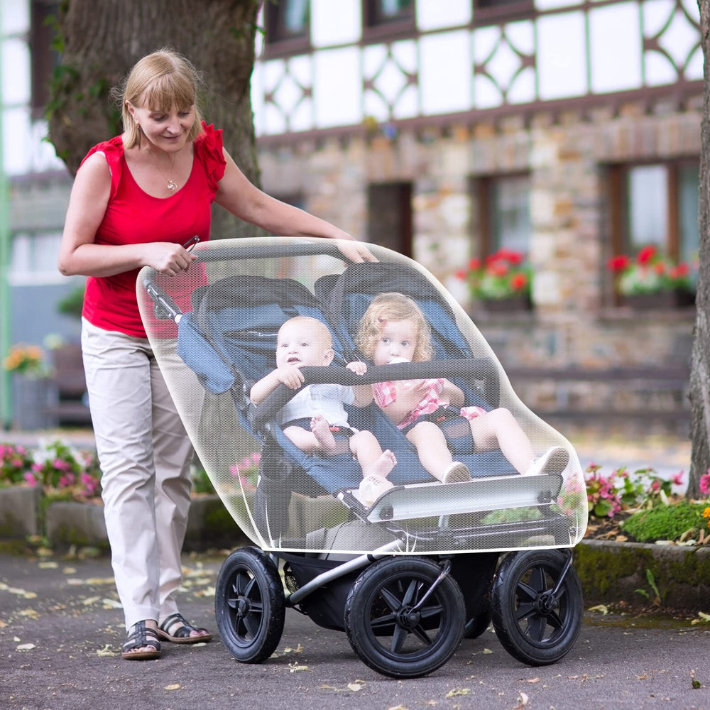 Tranqun washable mesh stroller net is durable for growing babies
