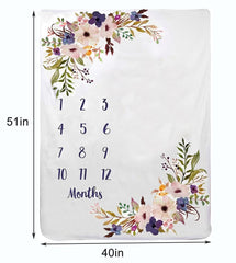 TRASUN soft floral baby blanket offering skin-friendly comfort for naps and photos.
