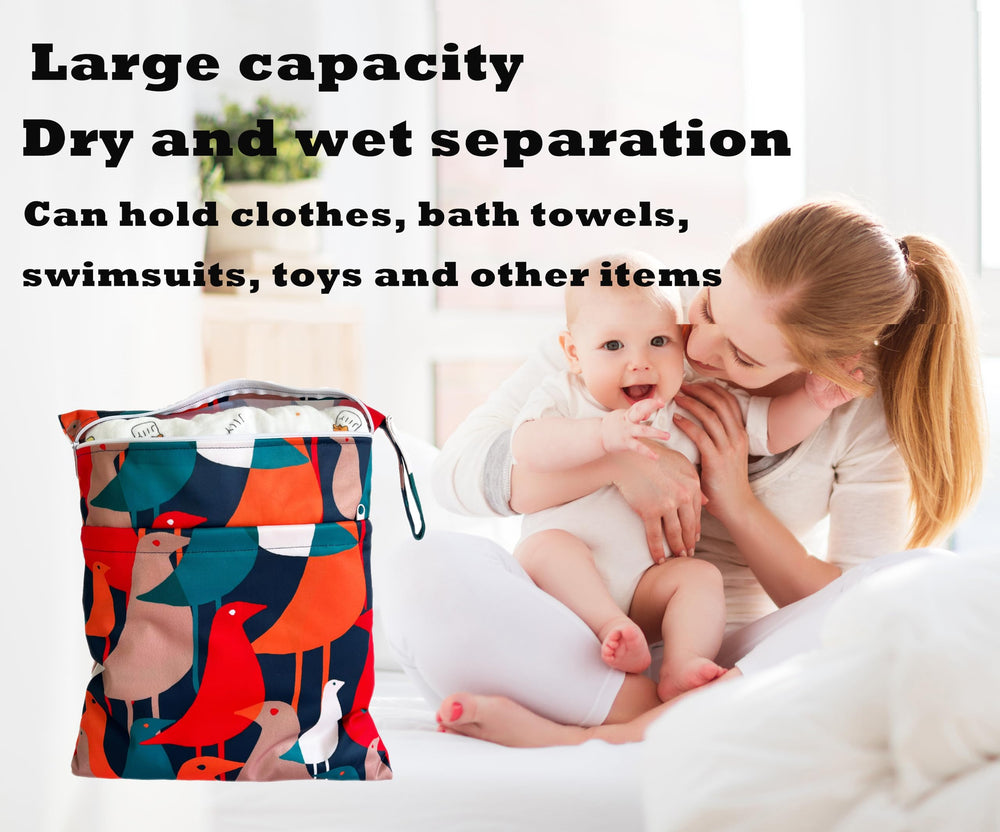 TRASUN wet dry bag 12x11in medium bag showing single zipper compartment for quick trips.