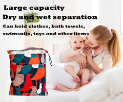 TRASUN wet dry bag 12x11in medium bag showing single zipper compartment for quick trips.