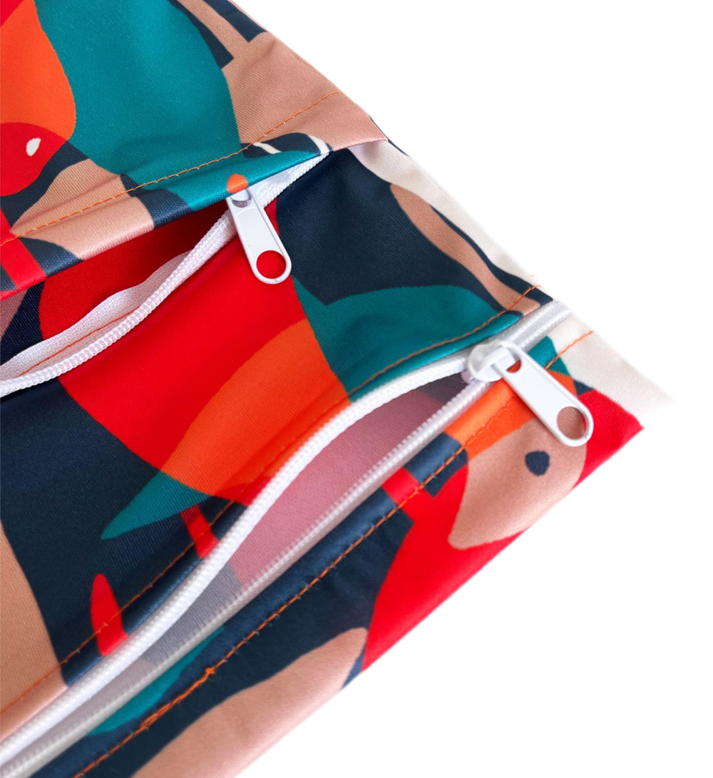 TRASUN wet dry bag bright colors and patterns for lively travel outfits.