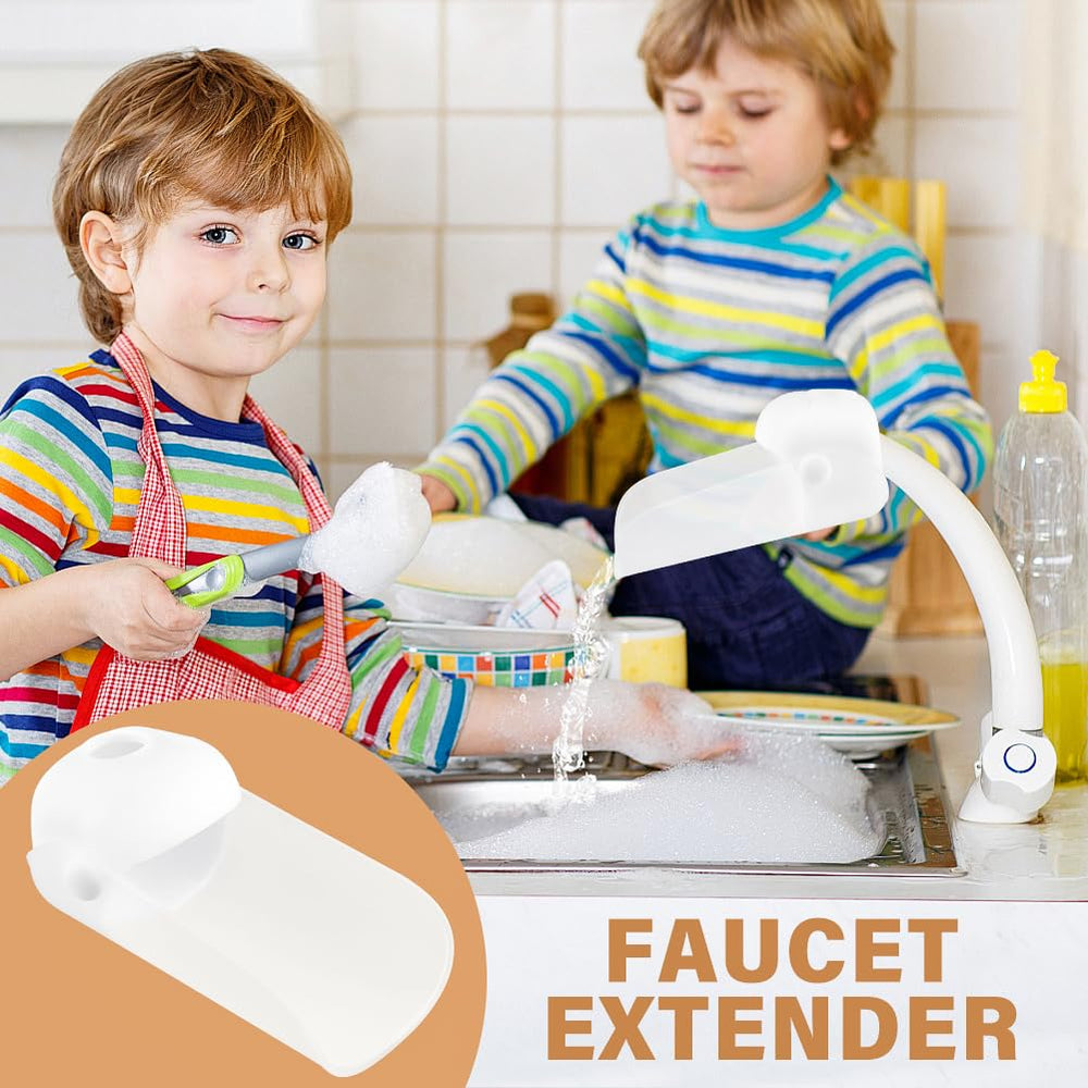 Trasylph faucet extender 360-rotation enables cleaning hard-to-reach corners around sinks.