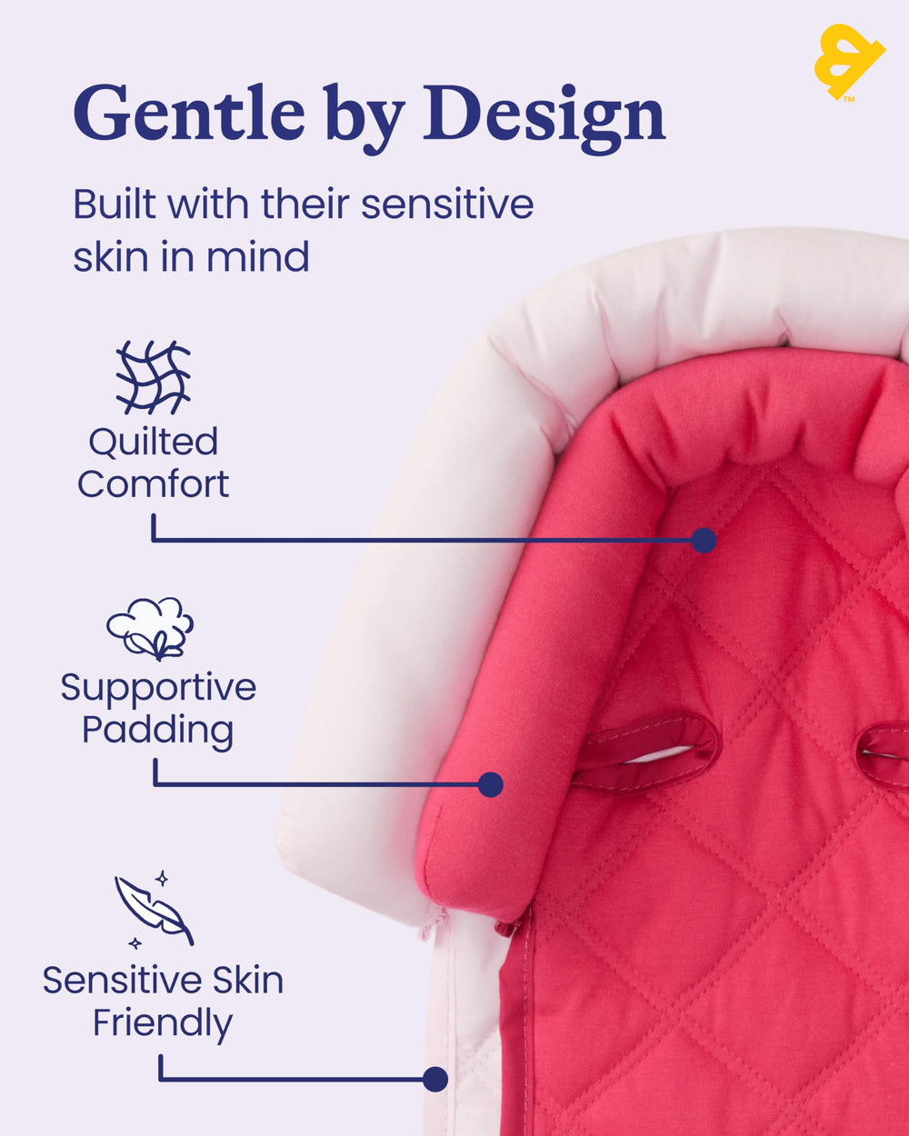 Travel Bug GoldBug head support offers universal car-seat compatibility.