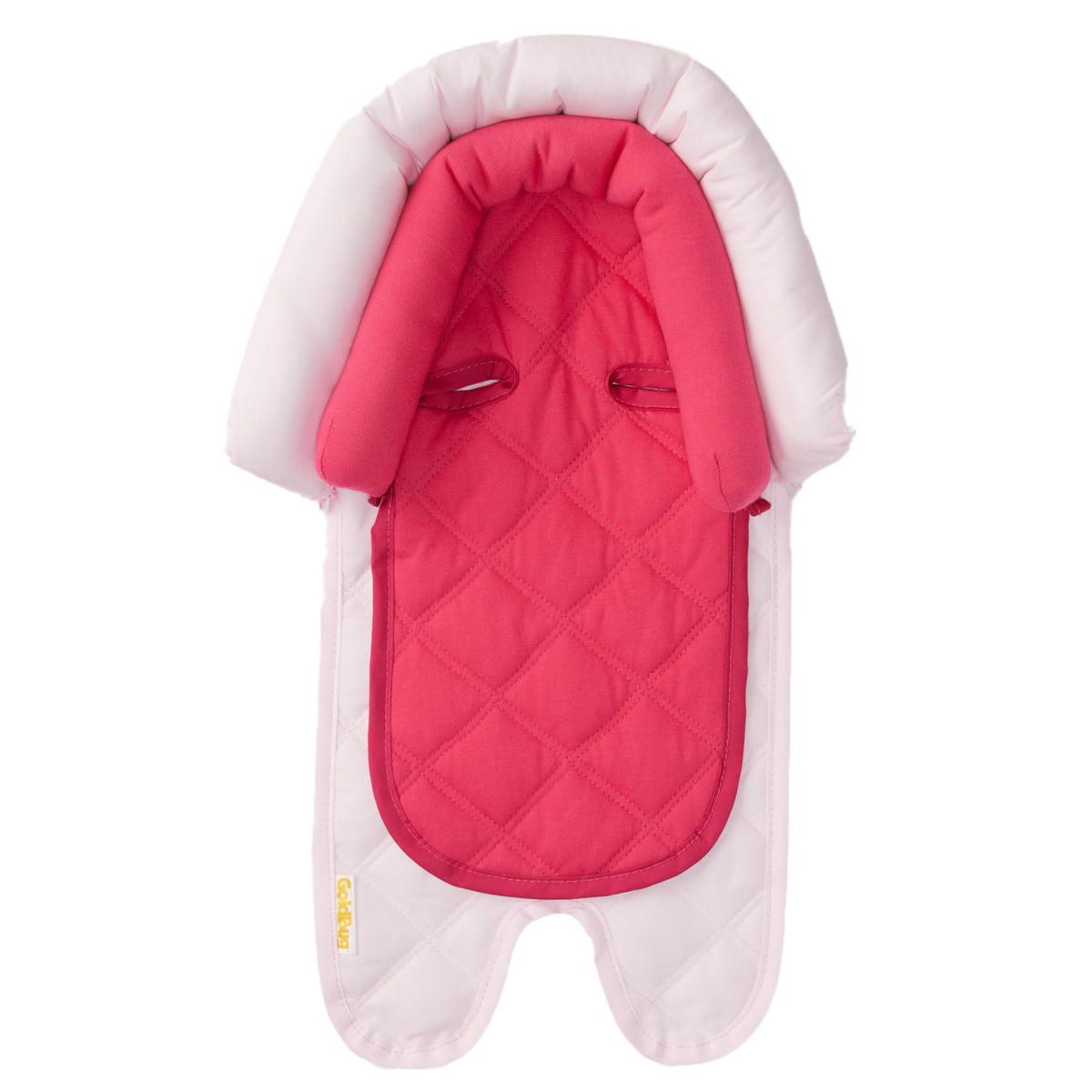 Travel Bug GoldBug head support with newborn insert for growing comfort.