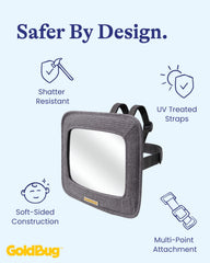 Travel Bug GoldBug mirror forward-facing view helps keep an eye on your toddler