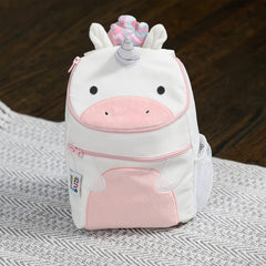 Travel Bug unicorn harness side view with wrist strap for added control.