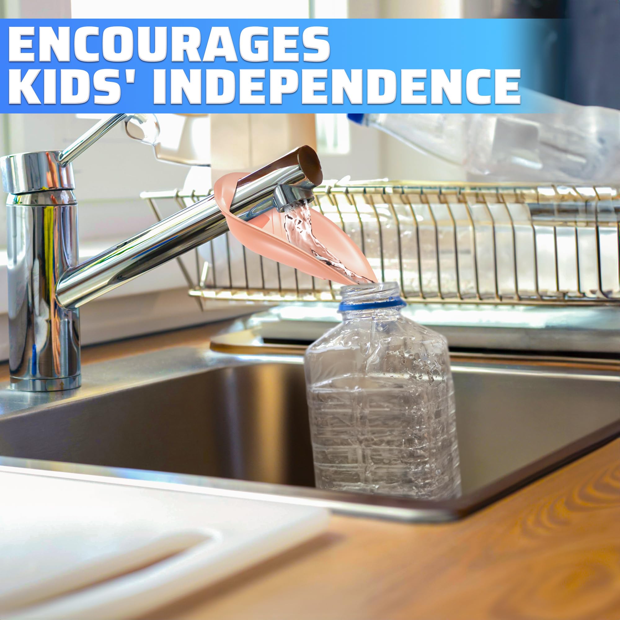 Toddler faucet extender travel-friendly design for on-the-go routines