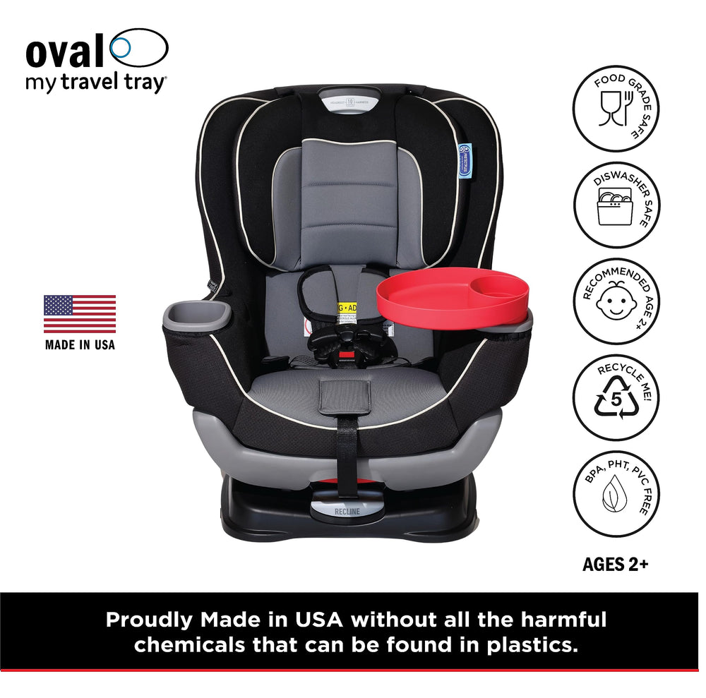 Travel Tray extend cup holder demonstrates expanded space for beverages