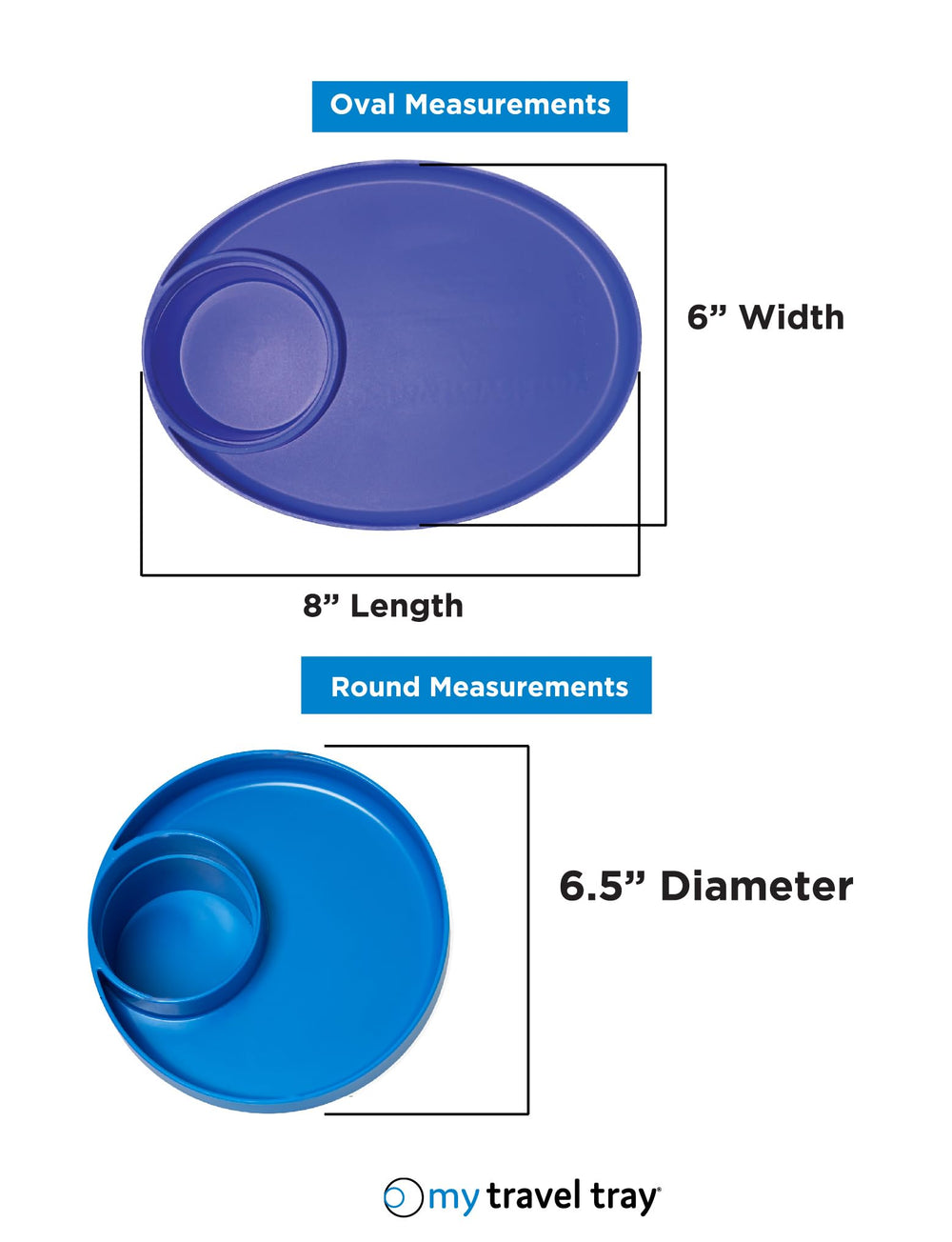 Travel Tray Oval Pirate Black is top-rack dishwasher-safe for easy cleanup.