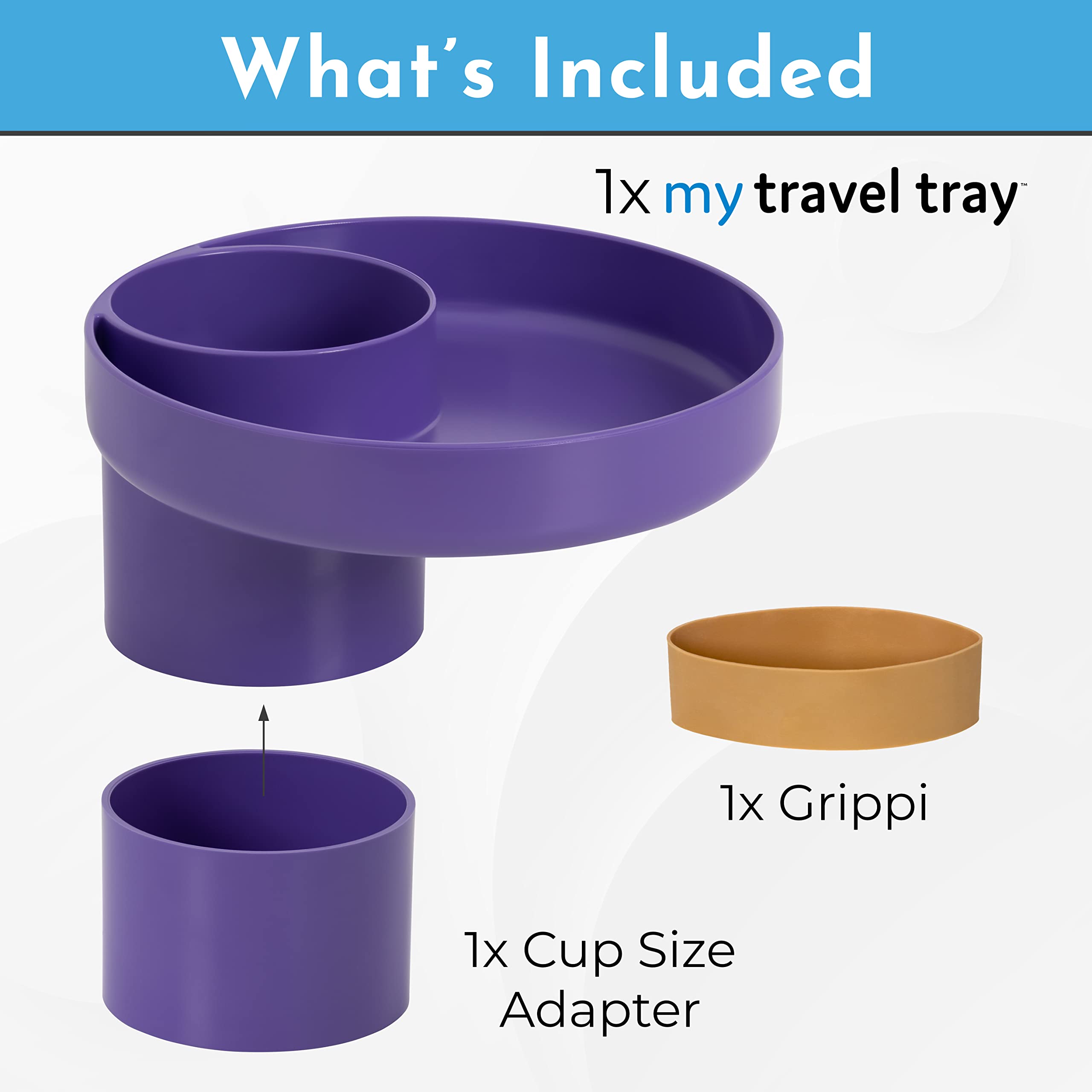 Travel Tray Round Purple dishwasher-safe top-rack ease of cleaning after trips