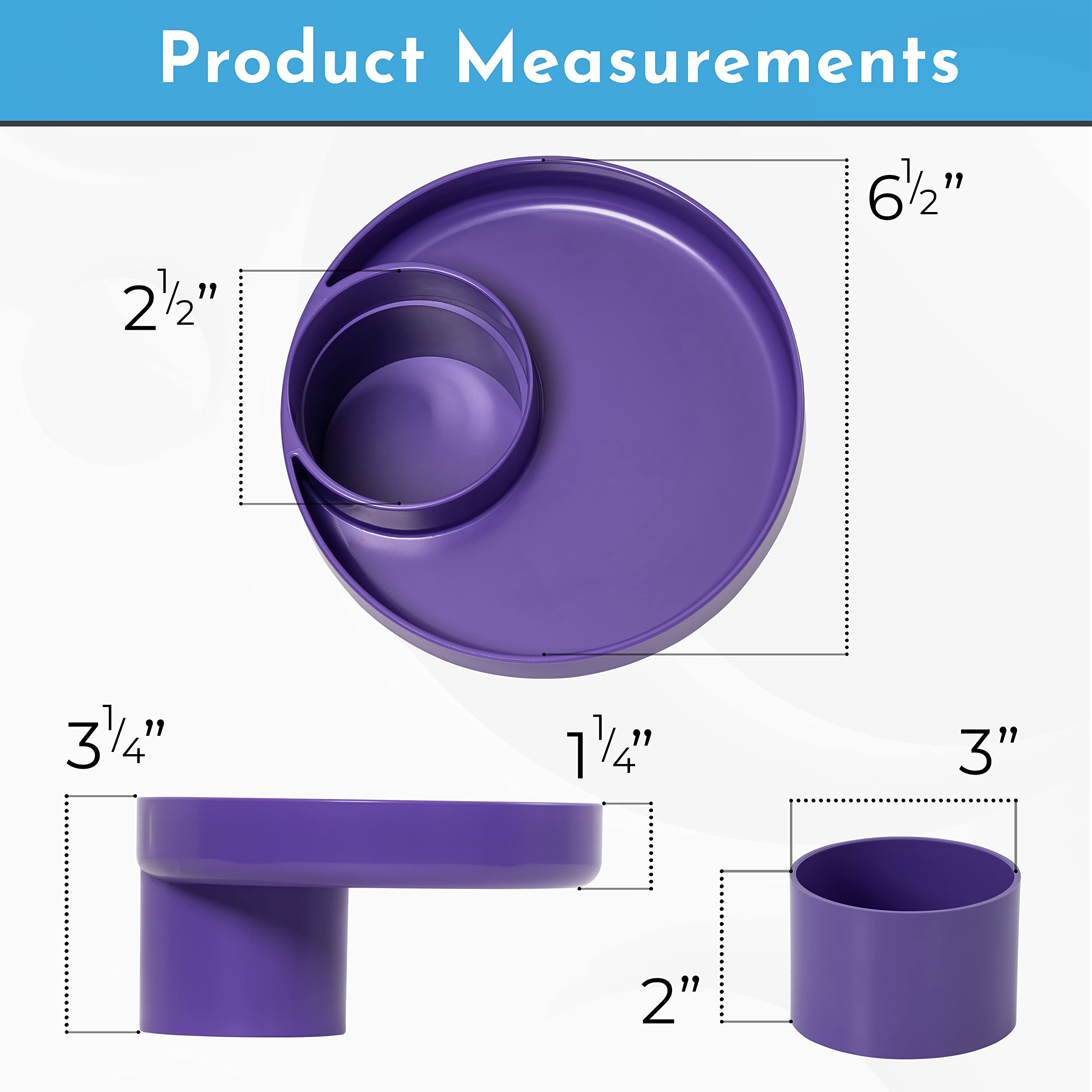 Travel Tray Round Purple stroller use demonstrates versatile on-the-go convenience