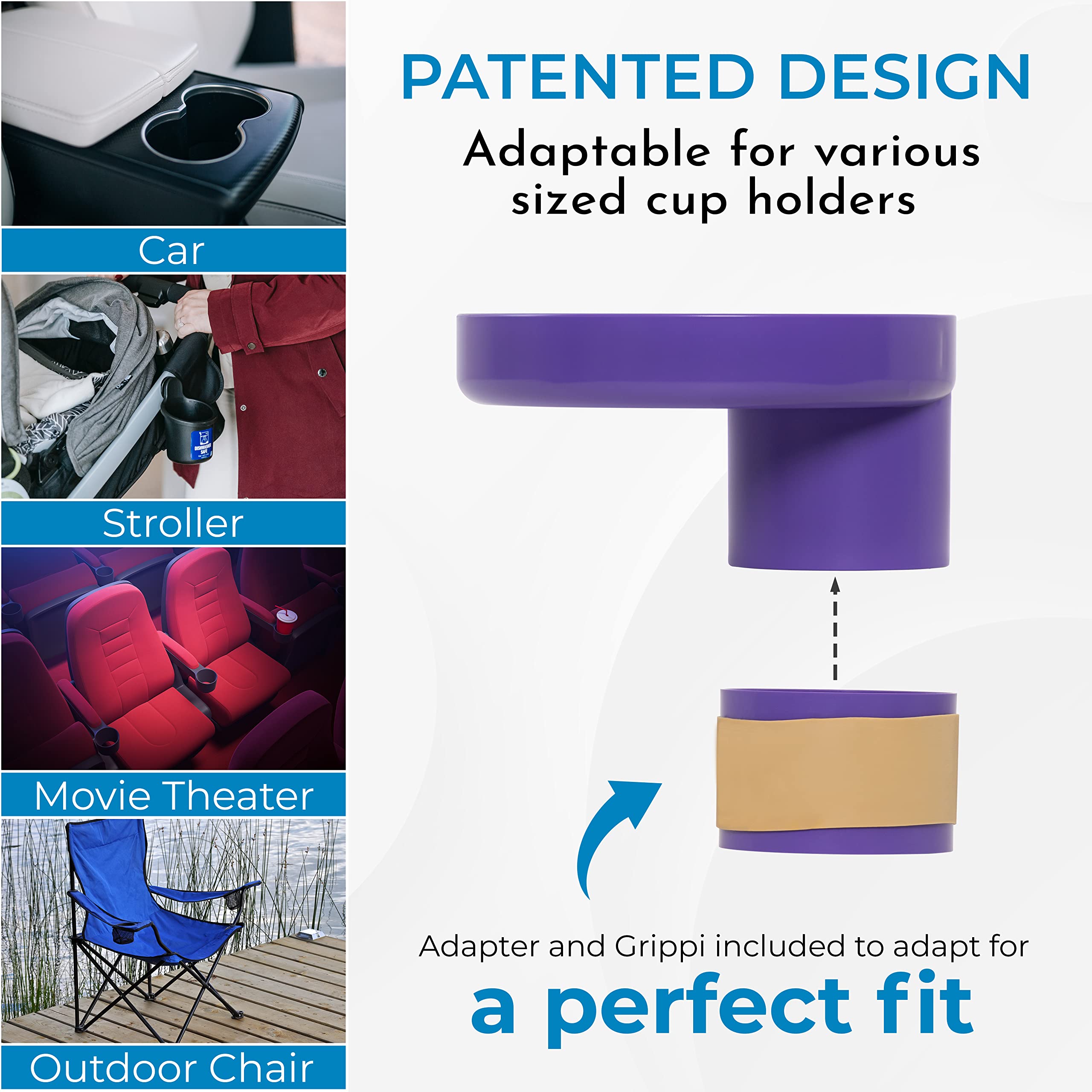 Travel Tray Round Purple USA-made build supports reliable family travel