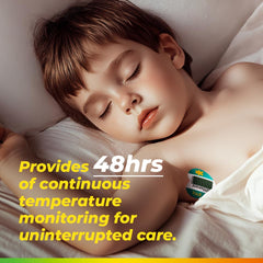 TRAXIT axillary thermometer 48-hour read supports fever monitoring without waking the child