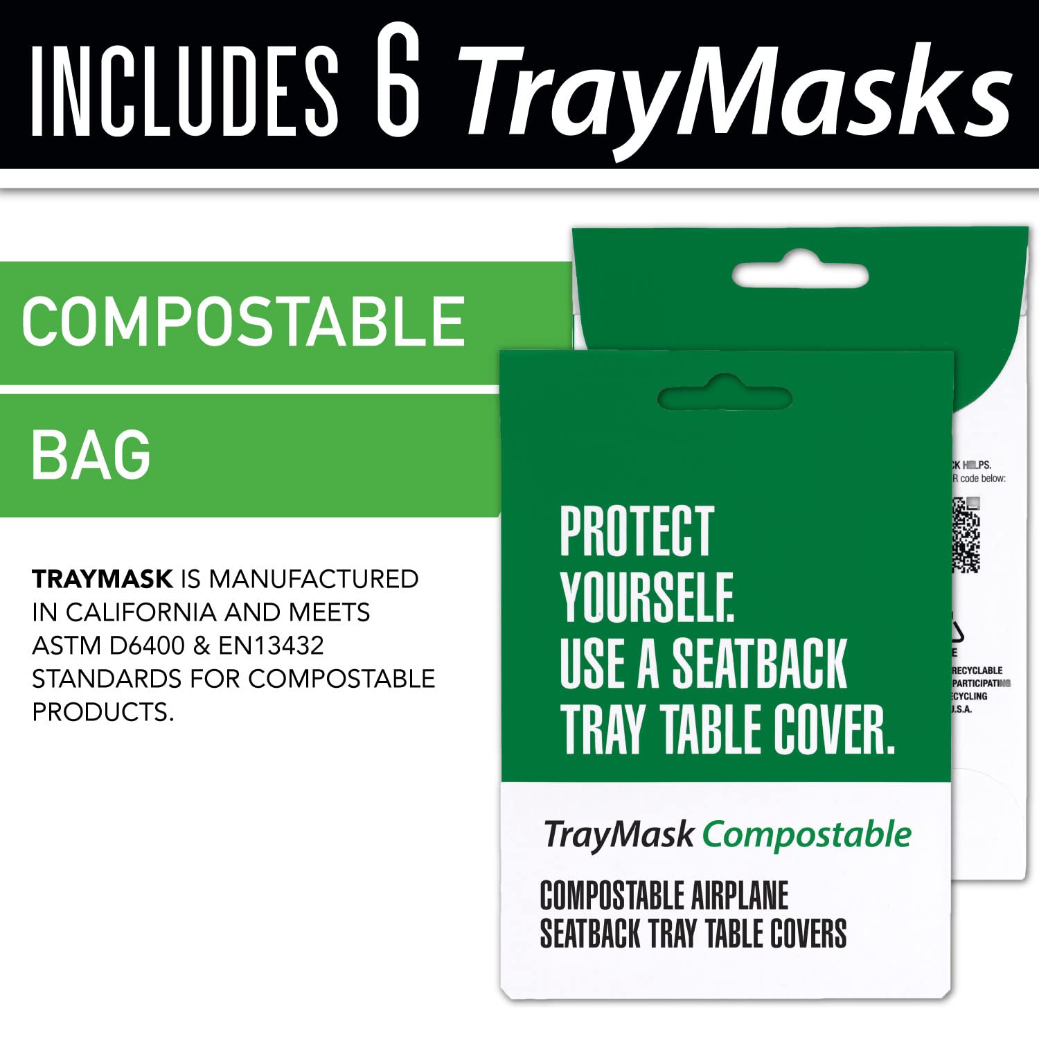 TrayMask USA-made badge signals trusted, quality travel protection
