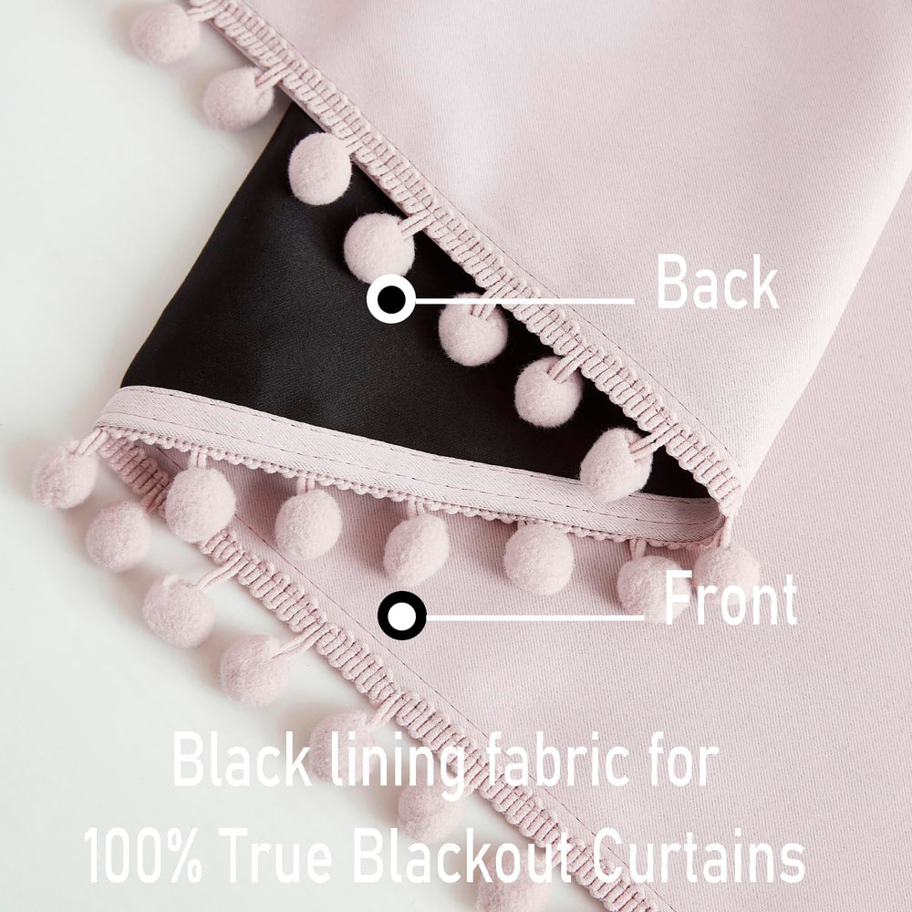 Treatmentex Pompom Pink 52W x 45L panel for full coverage