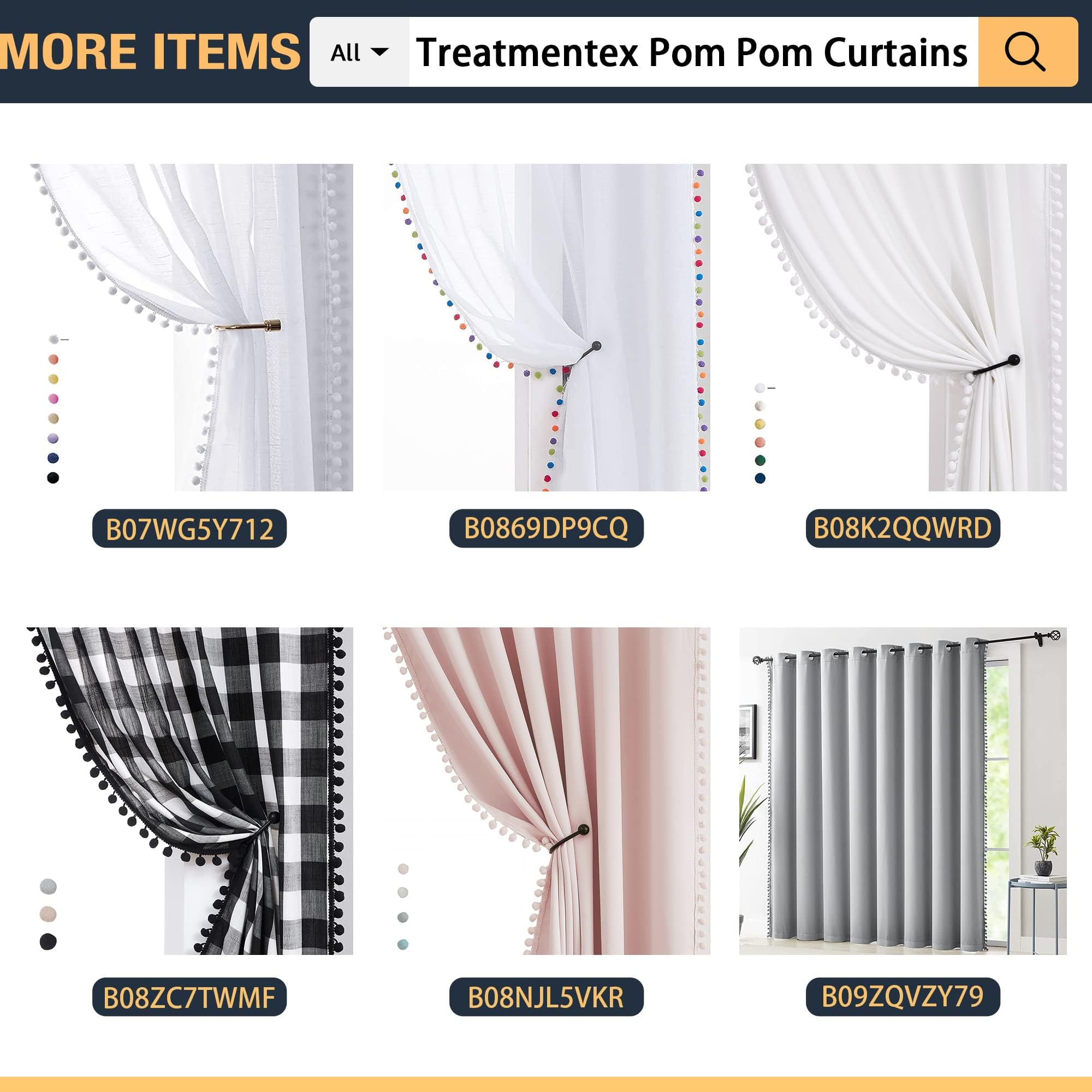 Treatmentex Pompom Pink easy-installation on standard rods