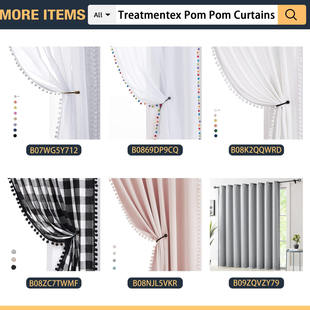 Treatmentex Pompom Pink easy-installation on standard rods