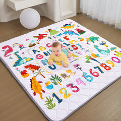TreeBud Baby Play Mat top view showing ample 50x50 space for safe tummy time