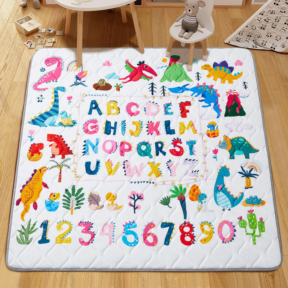 TreeBud Baby Play Mat in a playpen offering roomy crawling area
