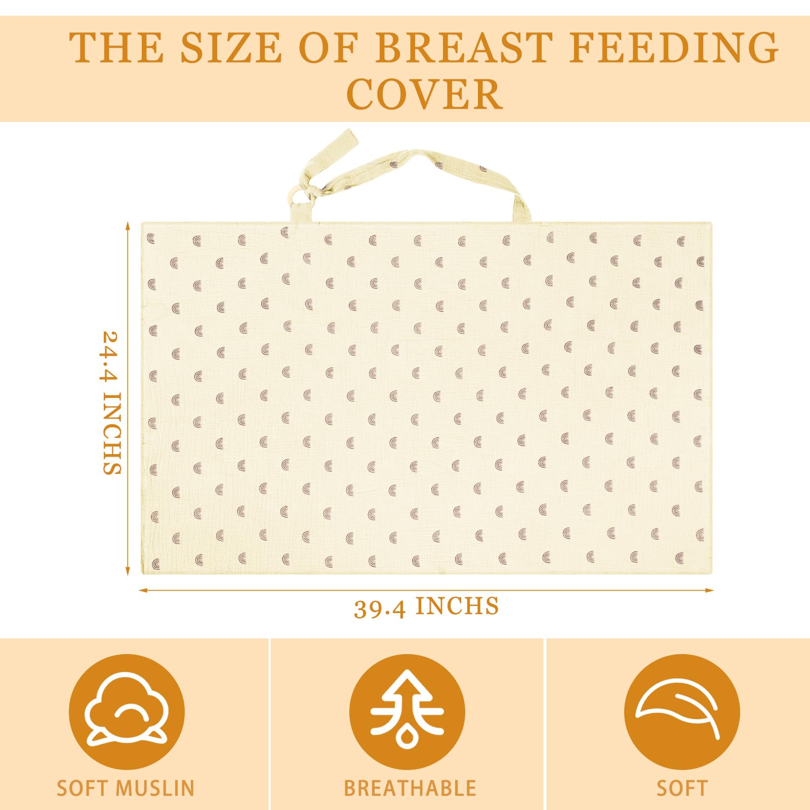 Treela nursing cover demonstrates adjustable neck strap for visibility.