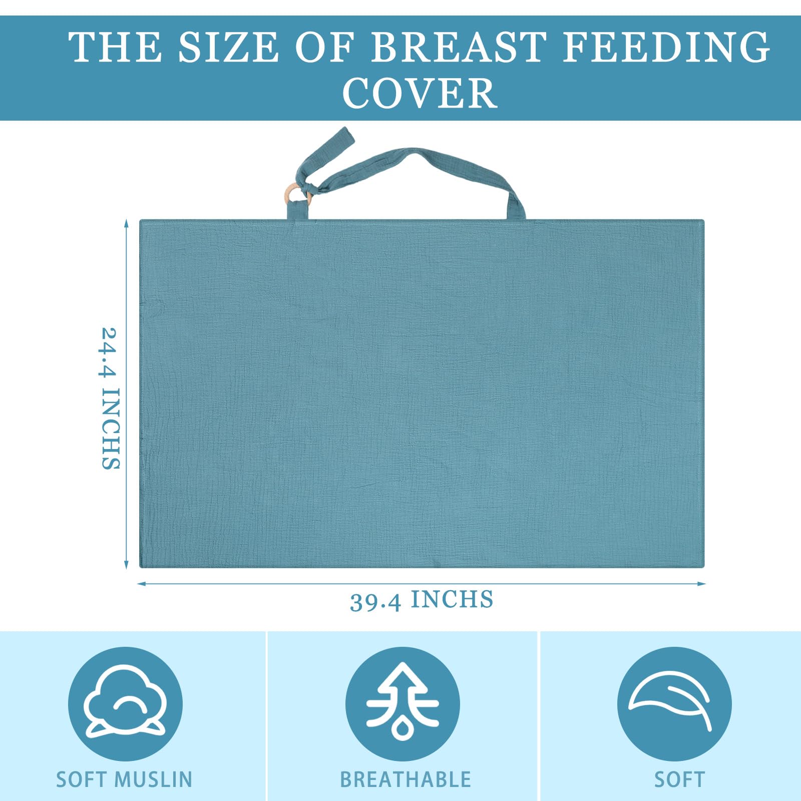 Treela nursing cover muslin fabric closeup showing soft breathable texture
