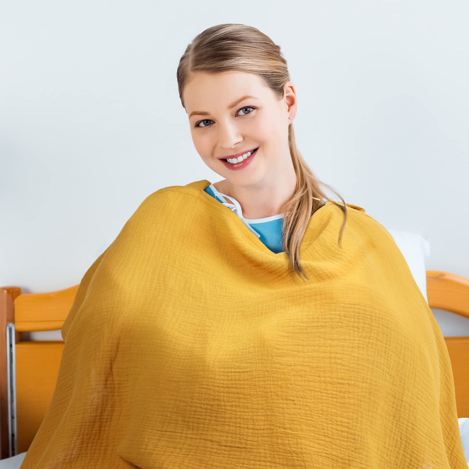 Treela nursing cover in use on stroller or car seat for versatile protection