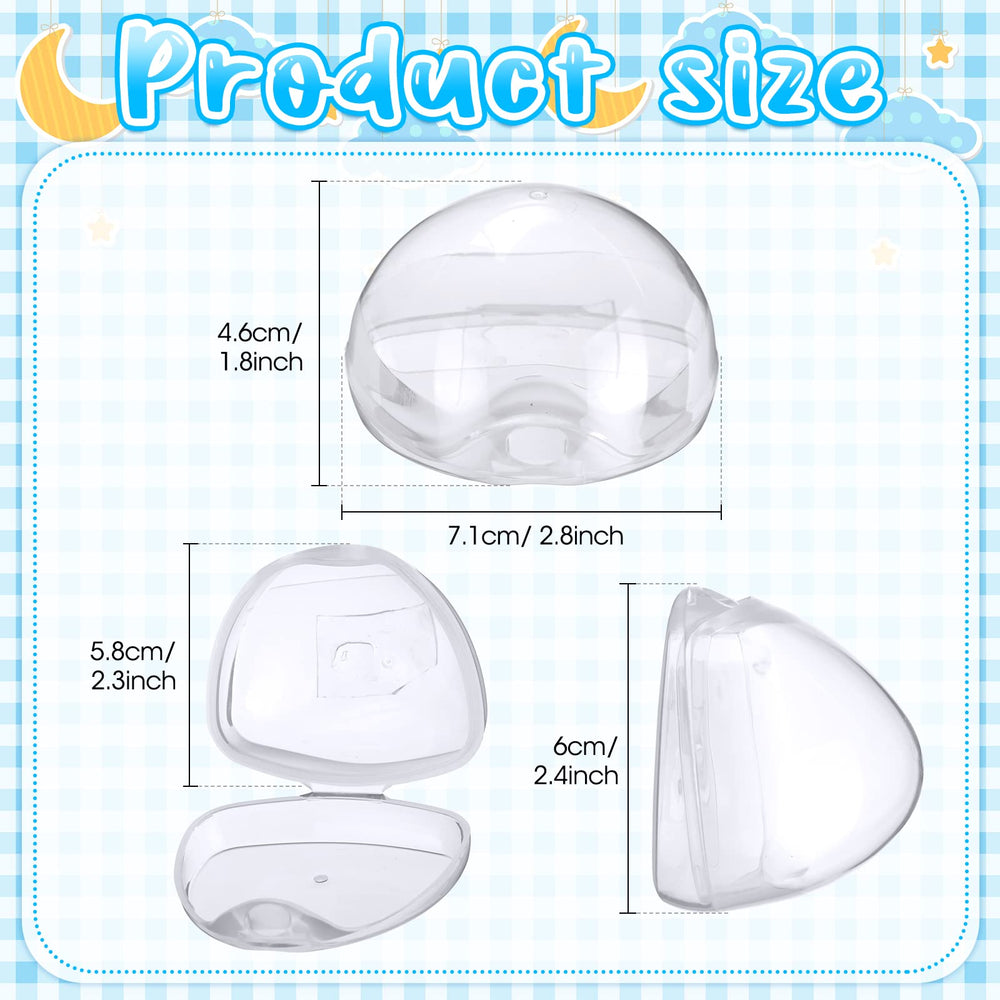 Treela pacifier case clear container open view lets you see contents at a glance