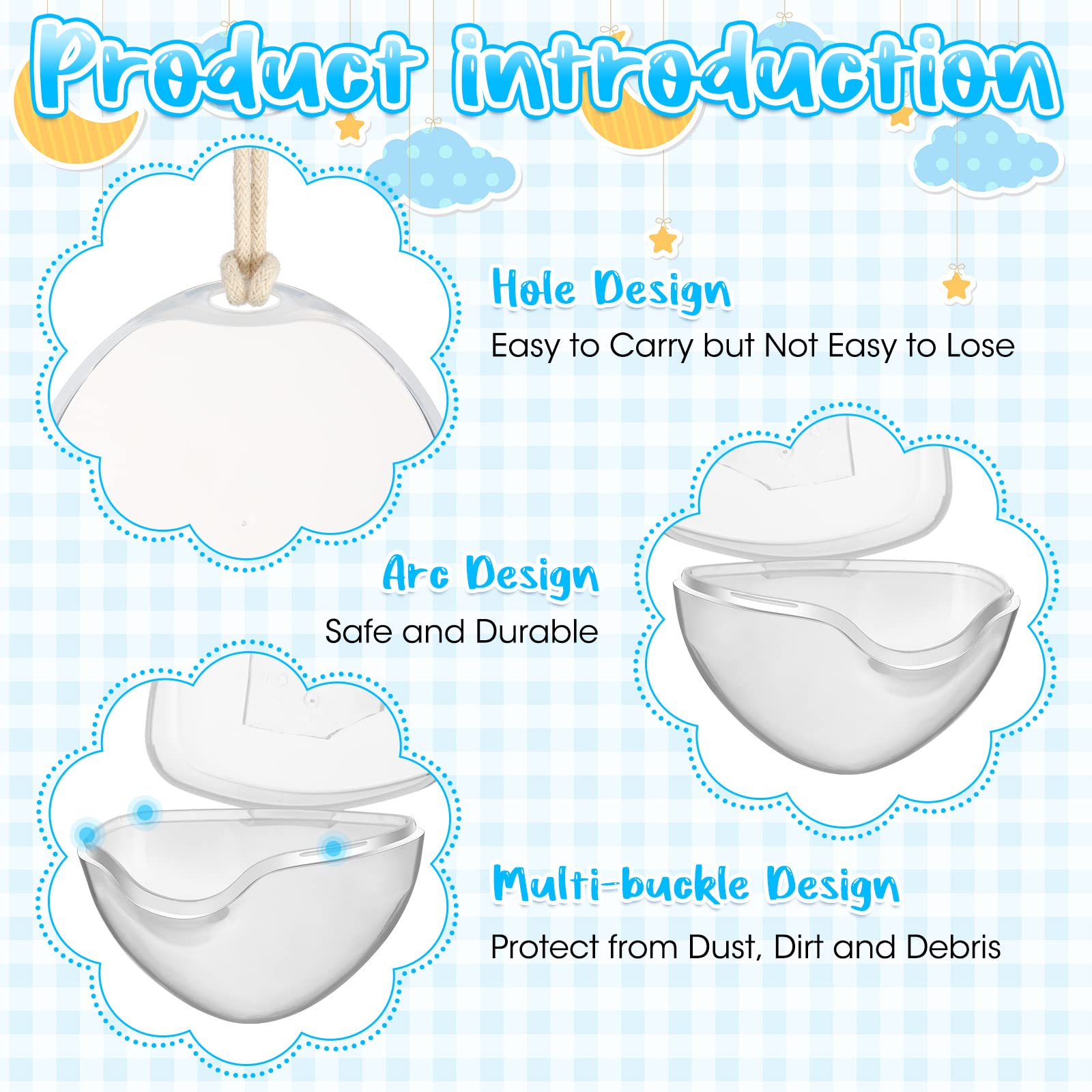 Treela pacifier case dishwasher-safe transparent for easy cleaning