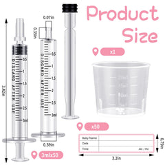 TrelaCo 3ml colostrum syringes with caps for safe, sterile collection.