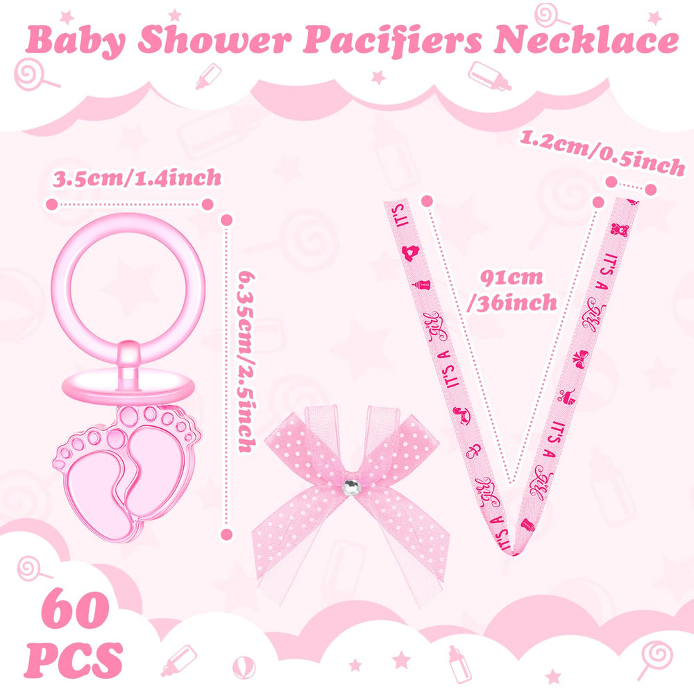 TrelaCo pacifier necklaces foot design showcases cute baby foot motif as party decor.