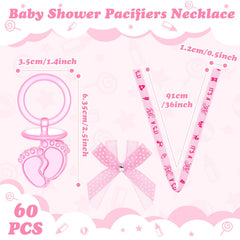TrelaCo pacifier necklaces foot design showcases cute baby foot motif as party decor.