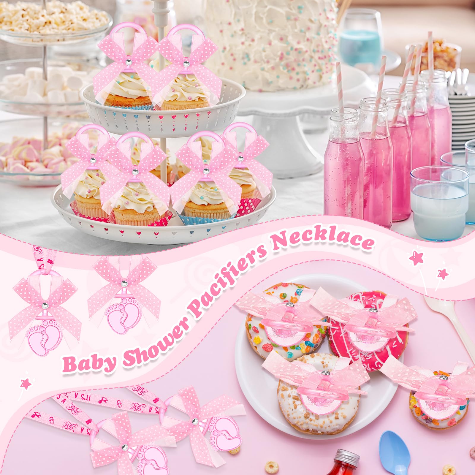 TrelaCo pacifier necklaces necklace ribbon emphasizes easy setup and long wear.